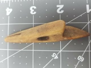 Antique Inuit Eskimo Dorset Bering Sea Dorset Elk Bone Toggling Harpoon 14/25
