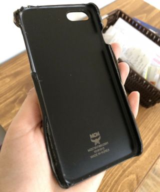 MCM Visetos Cognac iPhone 6s 7 8 Cellphone Leather Case RARE 2