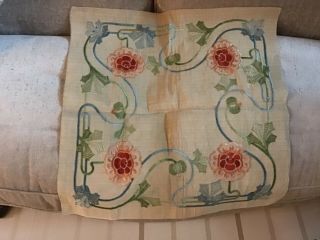 Vintage Arts And Crafts Embroidery Panel