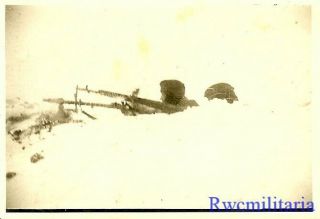 Rare Wehrmacht Troops In Winter W/ M.  G.  34 Machine Gun & Russian Svt - 40 Rifle