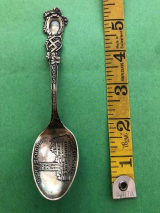 Antique Sterling Silver Spoon High Shcool Duluth Minnesota Good Luck Horseshoe