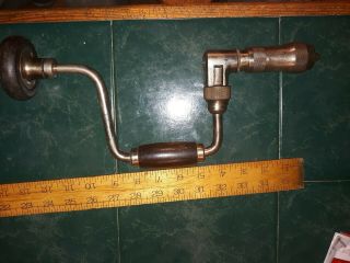 1911 Millers Falls 8 " No.  33 Reversible Ratchet Brace - Antique Hand Tool - Drill