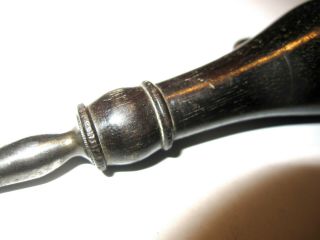 ANTIQUE UNKNOWN MAKER SURGICAL TOOL WITH EBONY HANDLE GOOD COND. 3