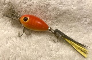 Fishing Lure Fred Arbogast 1/8oz Arbo Gaster Rare Orange Crawfish Tackle Bait