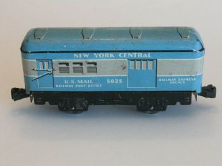 Rare Blue 1950s Marx 5025 York Central Us Mail Car