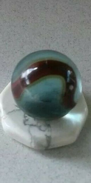 19/32 " Rare Htf Akro Agate Marble Transparent Oxblood Snake In