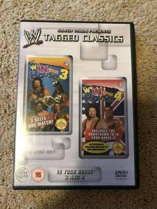 Wwf Wwe - Tagged Classics In Your House 3 And 4 Region 2 Dvd Rare