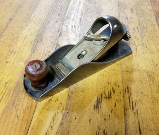 Rare VINTAGE Low Angle Block Plane ☆ Antique Woodworking Carpentry Fulton Tool 2