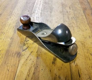 Rare VINTAGE Low Angle Block Plane ☆ Antique Woodworking Carpentry Fulton Tool 3