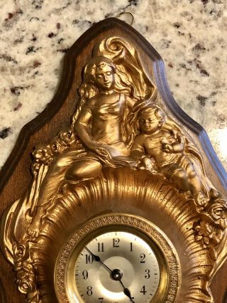 Antique Art Nouveau French Novelty Clock 3