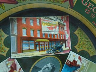 rare old Vienna Art plate beer tray advertising Geo W Schott bar Philadelphia 2