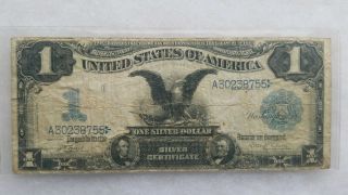 Rare 1899 Black Eagle $1 One Dollar Large Size Us Silver Certificate Note Bill