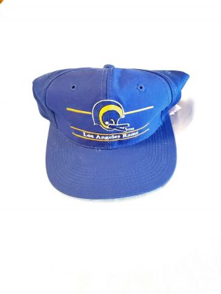 Vintage La Los Angeles Rams Cap Hat Snapback Classic Blue Yellow Rare