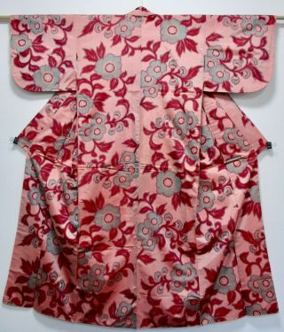 Japanese Silk Antique Kimono / Meisen / Vintage Textile / Silk Fabric /26