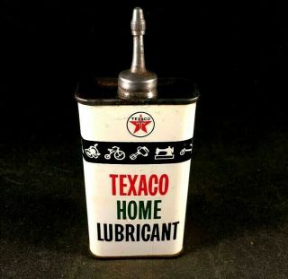 Vintage Texaco Home Lubricant Handy Oiler Lead Top Rare Old Advertising Gas Oil.