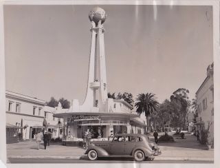 Hollywood Vernacular Architecture Vintage Rare 1936 California Auto Press Photo