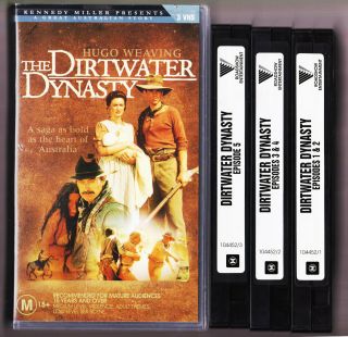 The Dirtwater Dynasty - Australia Rare 3 Videos In One - Vhs Video Tape Vintage