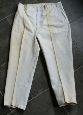 German Ww 2 Rare Elite White Pants For Dress Uniform