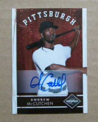 Rare 2011 Limited Andrew Mccutchen Auto Signed Card 104/249 Pittsburgh Pirates