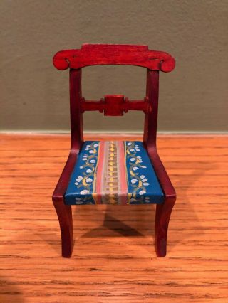 Rare Vintage Tynietoy Tynie Toy Hand Painted Antique Chair Dollhouse Miniature