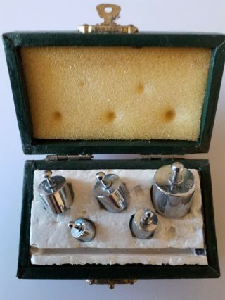 Bankers Miners Gold Assay Balance Scale Brass Weights