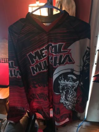 metal mulisha jersey and pant combo mx/atv red and black rare 3