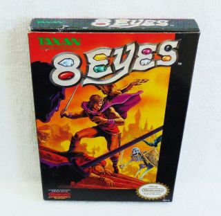 8 Eyes - 1989 Nintendo Nes Game Complete Set Box Cib Rare Vintage