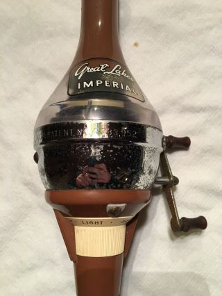 Rare Imperial Great Lakes Fishing Rod And Reel