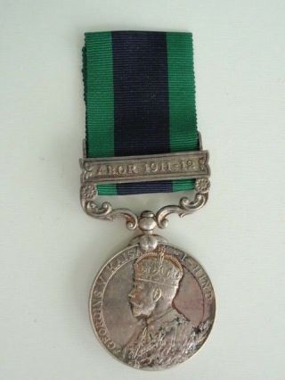 Great Britain India General Service Medal W/ Bar Silver/gilt Not Named Rare Vf 3