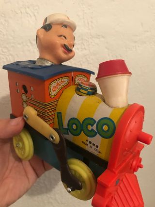 Old Man Loco Tin Wind - Up Toy Ms - 175 Vintage China Chinese Very Rare
