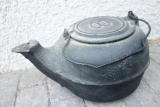Rare Griswold Erie No.  8 Cast Iron Tea Kettle Teapot