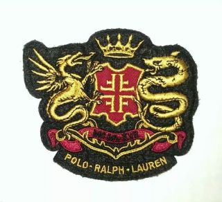 Rare Vintage Polo Ralph Lauren Dragon Crest Patch