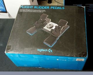 Logitech 945 - 000024 Flight Rudder Pedals Rarely,  Box And Paperwork