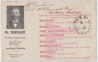 Rare Postcard Geelong Marchant & Son Optical Consultants Advertising & Breakers