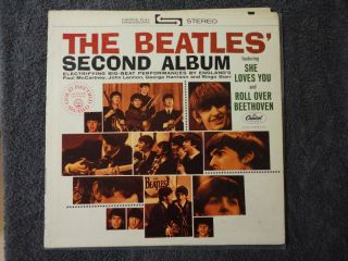 The Beatles Second Album Vinyl Lp Rare Apple Label.  She Loves U,  Long Tall Sally