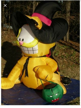 Rare Gemmy Airblown Garfield Halloween Inflatable
