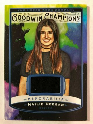 2019 Goodwin Champions Memorabilia Splash Of Color Hd Hailie Deegan Rare 1:6100