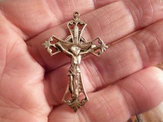 Post Medieval Tudor Or Stuart Era Bronze Crucifix - Metal Detecting Find