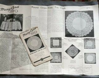 Antique Vintage Mary Card Hand Crochet Lace Chart No.  77