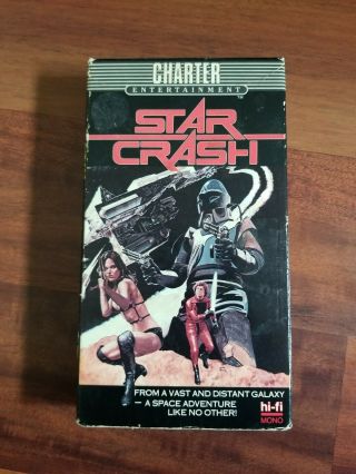 Star Crash Vhs Rare Sci - Fi David Hasselhoff Christopher Plummer
