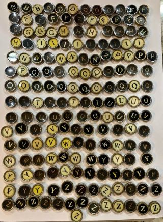 175 Vintage Antique Typewriter Keys Flat Backs Jewelry Crafts
