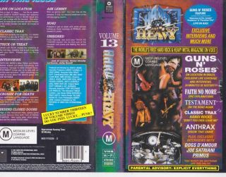 Hard And Heavy Volume 13 Guns And Roses Vhs Video Pal A Rare Find