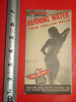 Bc170 Rare Vintage Semi - Nude Brochure Ad Red Jacket Well Water Davenport Ia