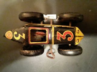Rare Vintage MAR Wind - Up racing car made in USA 2