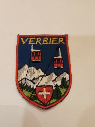 Vintage Verbier Switzerland Ski Patch - Skiing Collectable 