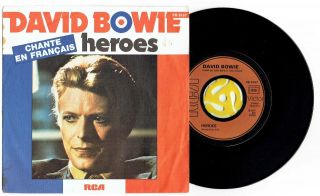 David Bowie - Heroes - Rare 7 " 45 Vinyl Record W Pict Slv - 1977 French Pressing