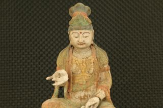 big rare chinese old wood blessing kwan - yin buddha statue figure collectable 2