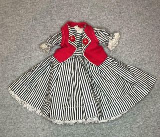 Vintage 1950s Cosmopolitan 10 " Little Miss Ginger Tagged Dress & Vest Outfit Vg
