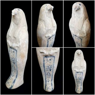 Rare Egyptian Horus God Statue Falcon Eye Figurine Ancient Ankh Ra Gods Bird Art