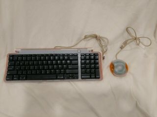 Apple Keyboard M2452 And Mouse M4848 Tangerine Color Set Very Rare